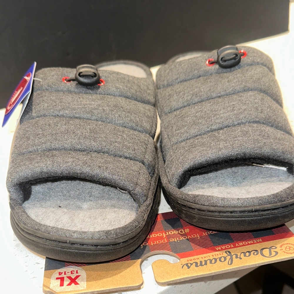 Dearfoams Charcoal‎ Men's Slide Sandals